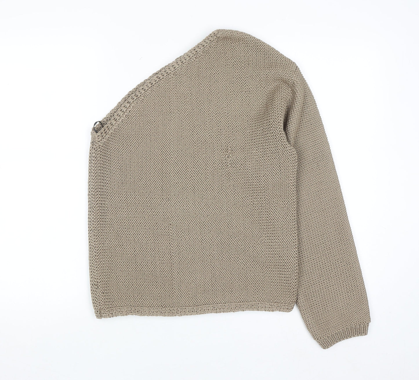 Marks and Spencer Women Beige Chunky Knit Cardigan Size S