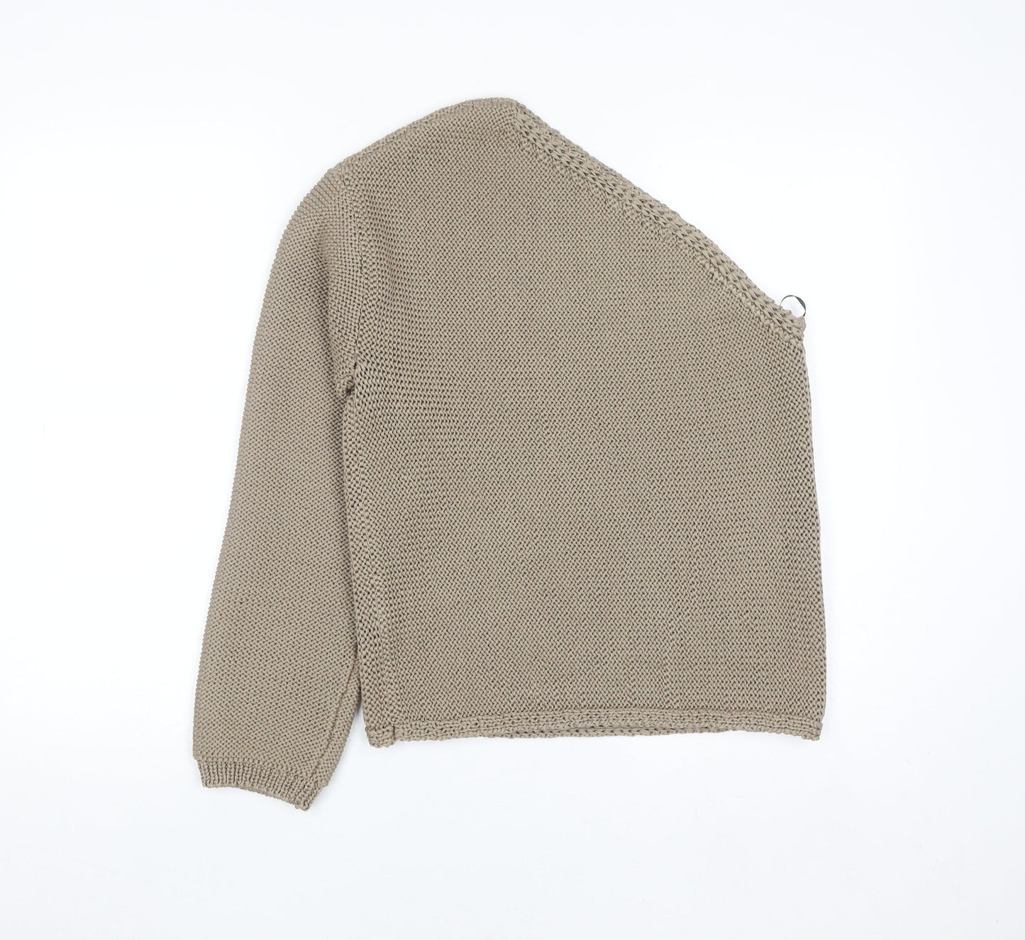 Marks and Spencer Women Beige Chunky Knit Cardigan Size S