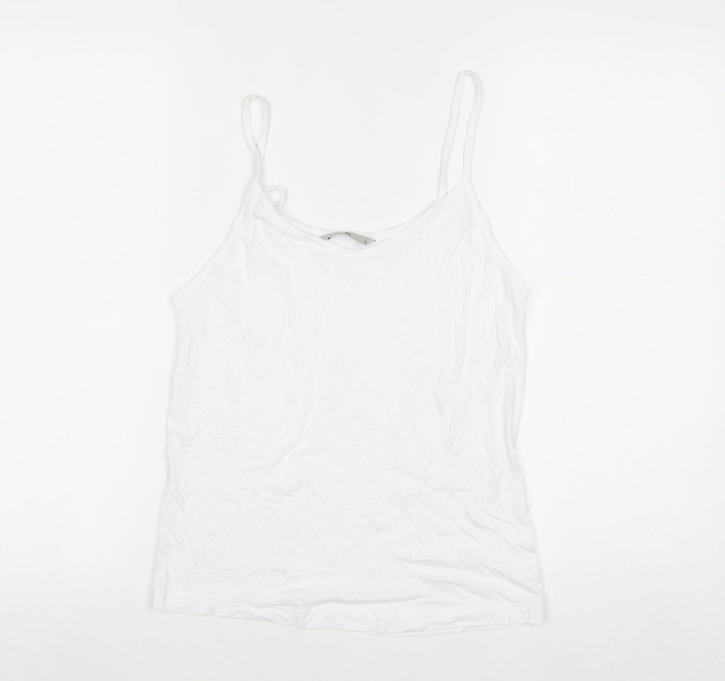 Tu Women’s White 100% Viscose Camisole Tank Top Size 10