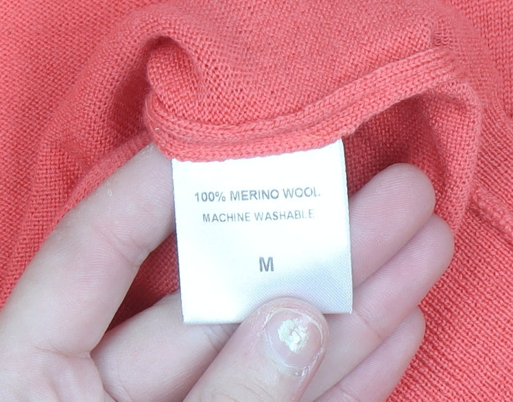 Cutter & Buck Men's Pink Merino Wool V-Neck Sleeveless Vest M