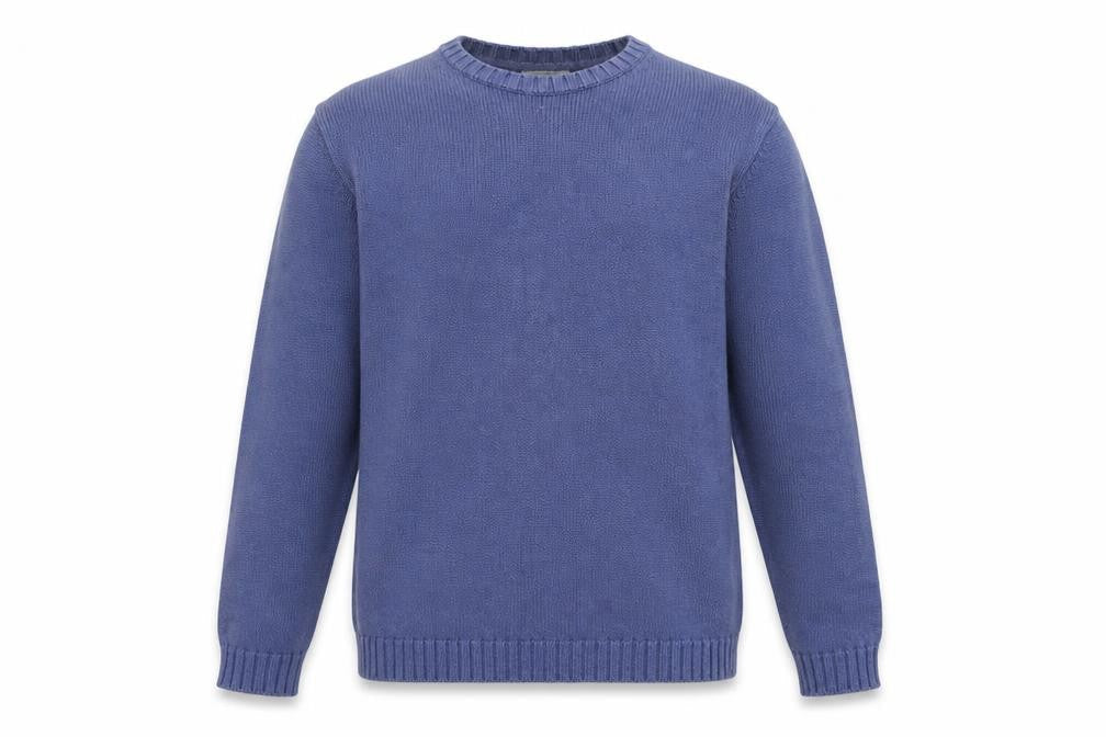 Marks & Spencer Men’s Blue Cotton Blend Crew Neck Jumper L