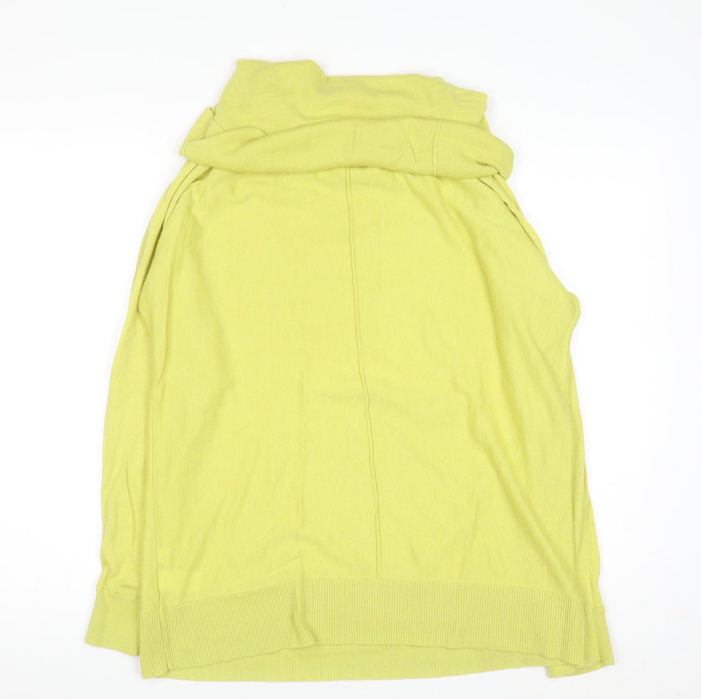 Sportscraft Women Yellow Merino Wool Silk Cowl Neck Pullover Jumper 7XL