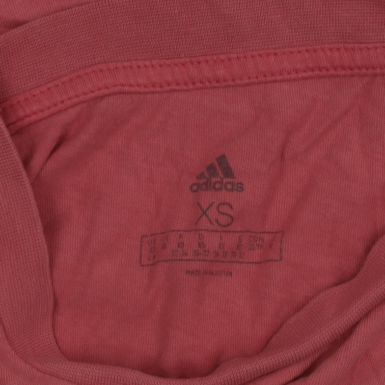 Adidas Girls Pink XS Short Sleeve Crew Neck Cotton T-Shirt
