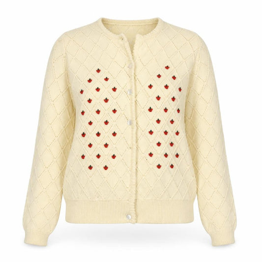 Giesswein Women's Ivory Wool Cardigan Size 16 Classic Knit