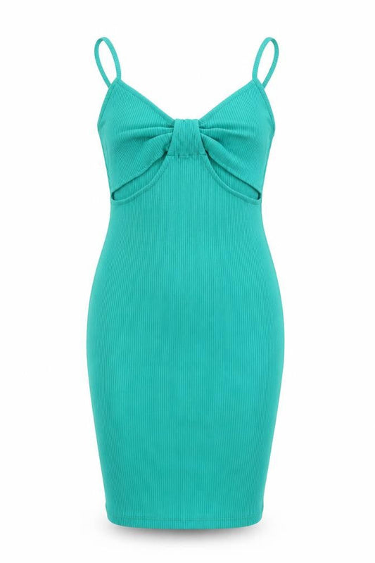 Primark Women Green Size 8 Bodycon Knit Sleeveless Dress