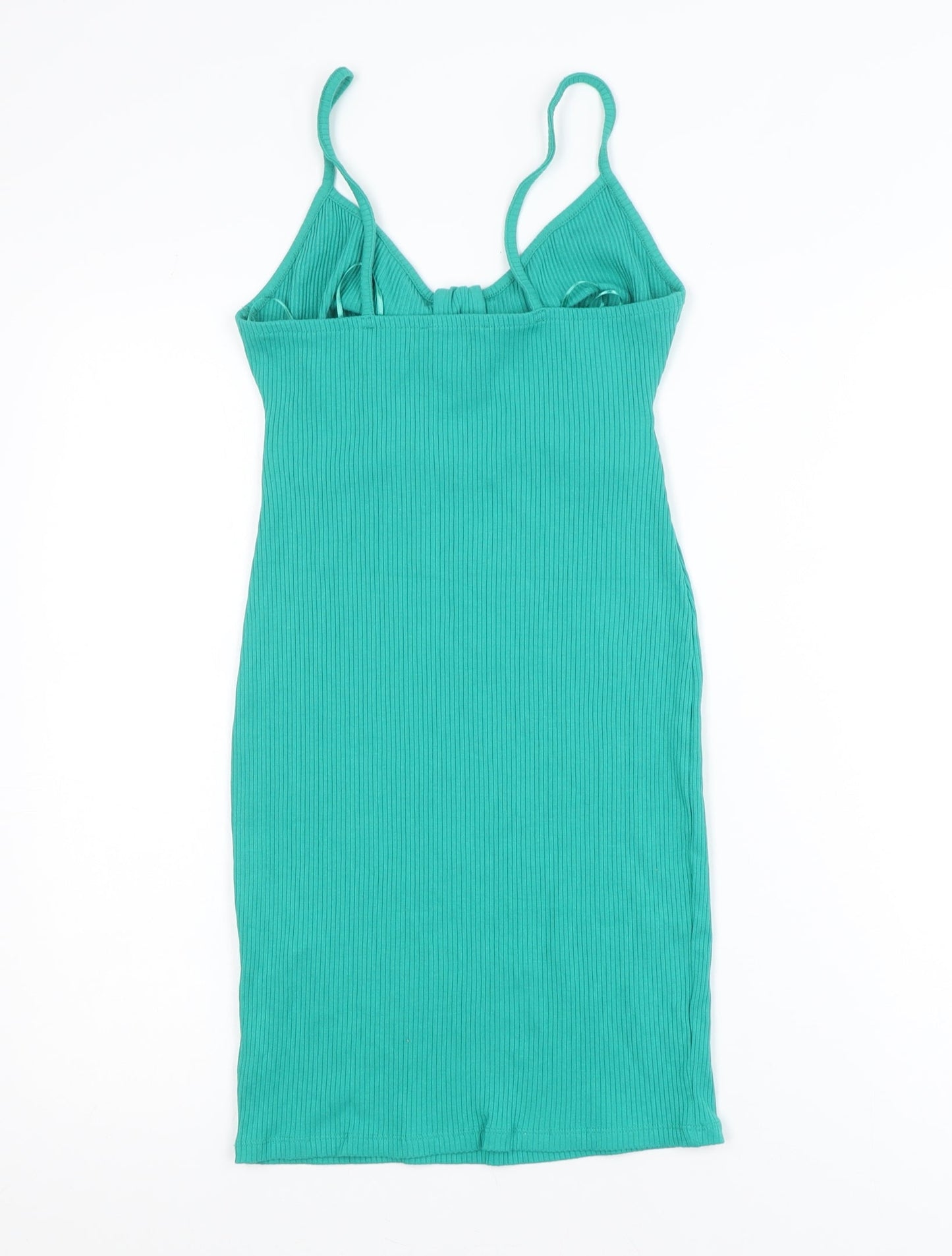 Primark Women Green Size 8 Bodycon Knit Sleeveless Dress