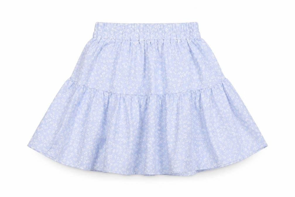 SHEIN Women Blue Floral A-Line Short Skirt XS Lightweight