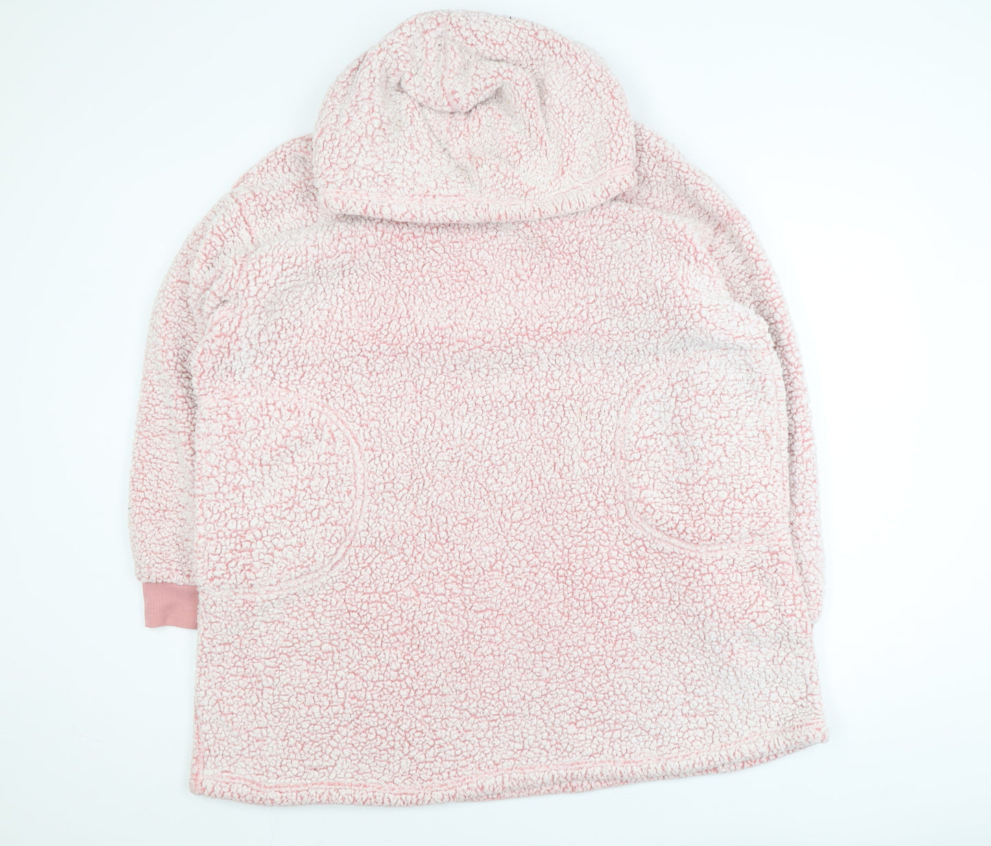 Primark Womens Pink Fleece Hooded Nightshirt XS Winter Warm
