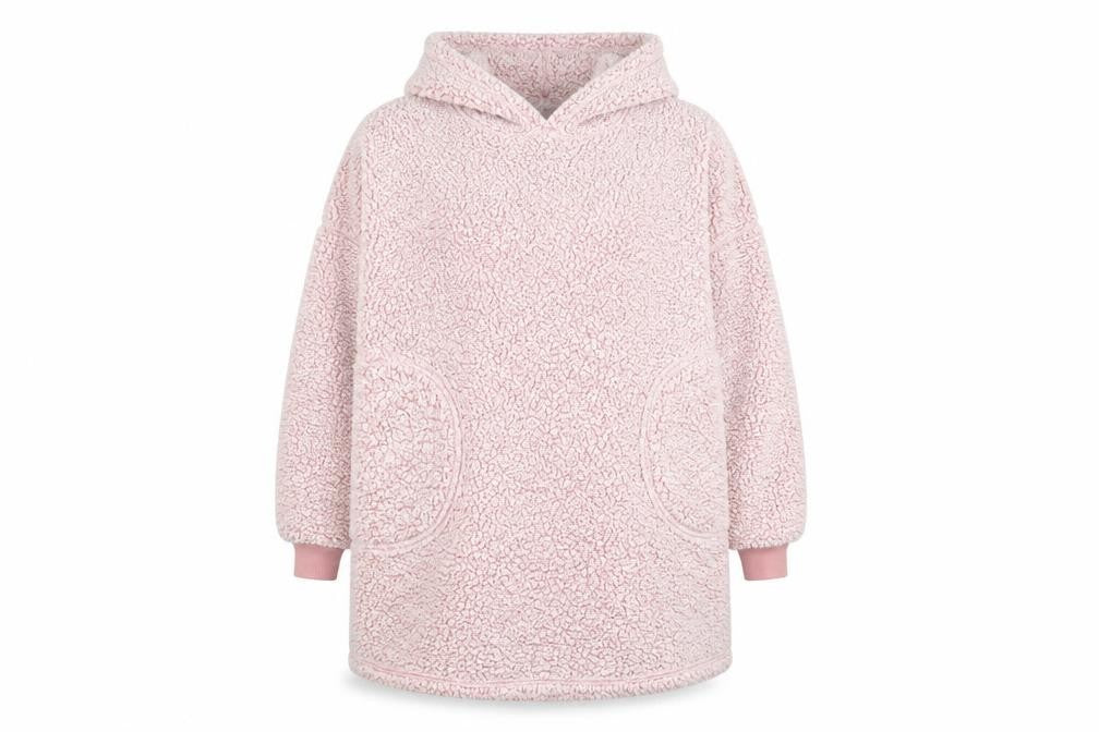 Primark Womens Pink Fleece Hooded Nightshirt XS Winter Warm