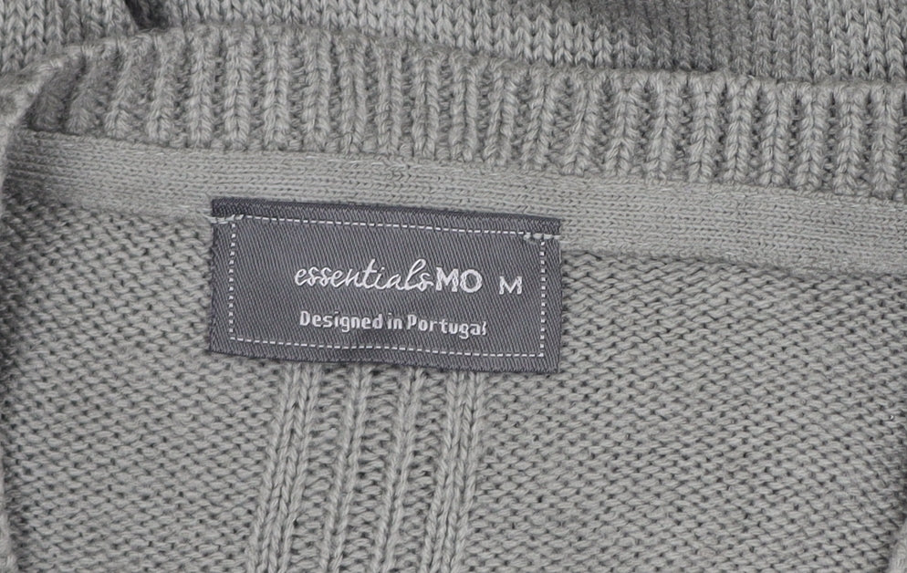 Essentials M Womens Green Cotton Button Cardigan Size M