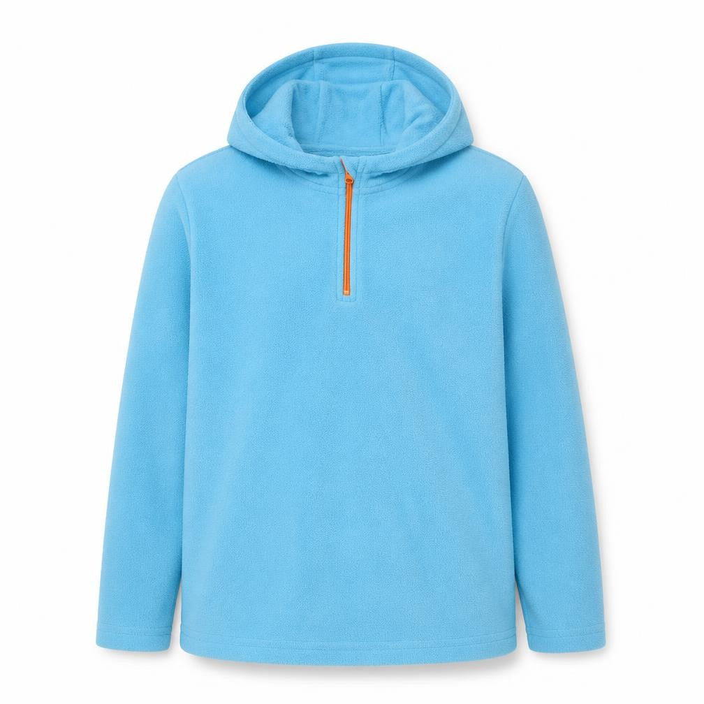 Mountain Warehouse Boys Blue Fleece 1/4 Zip Hooded Jacket 11-12 Years
