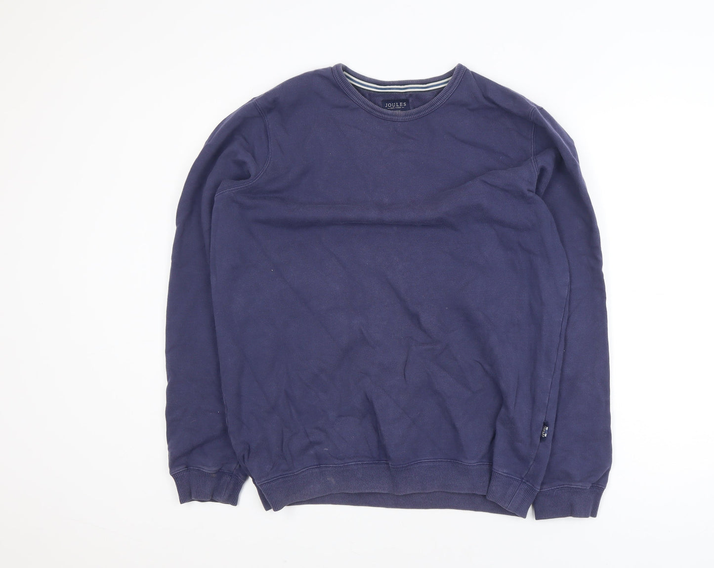 Joules Men's Blue Cotton Crew Neck Jumper Medium