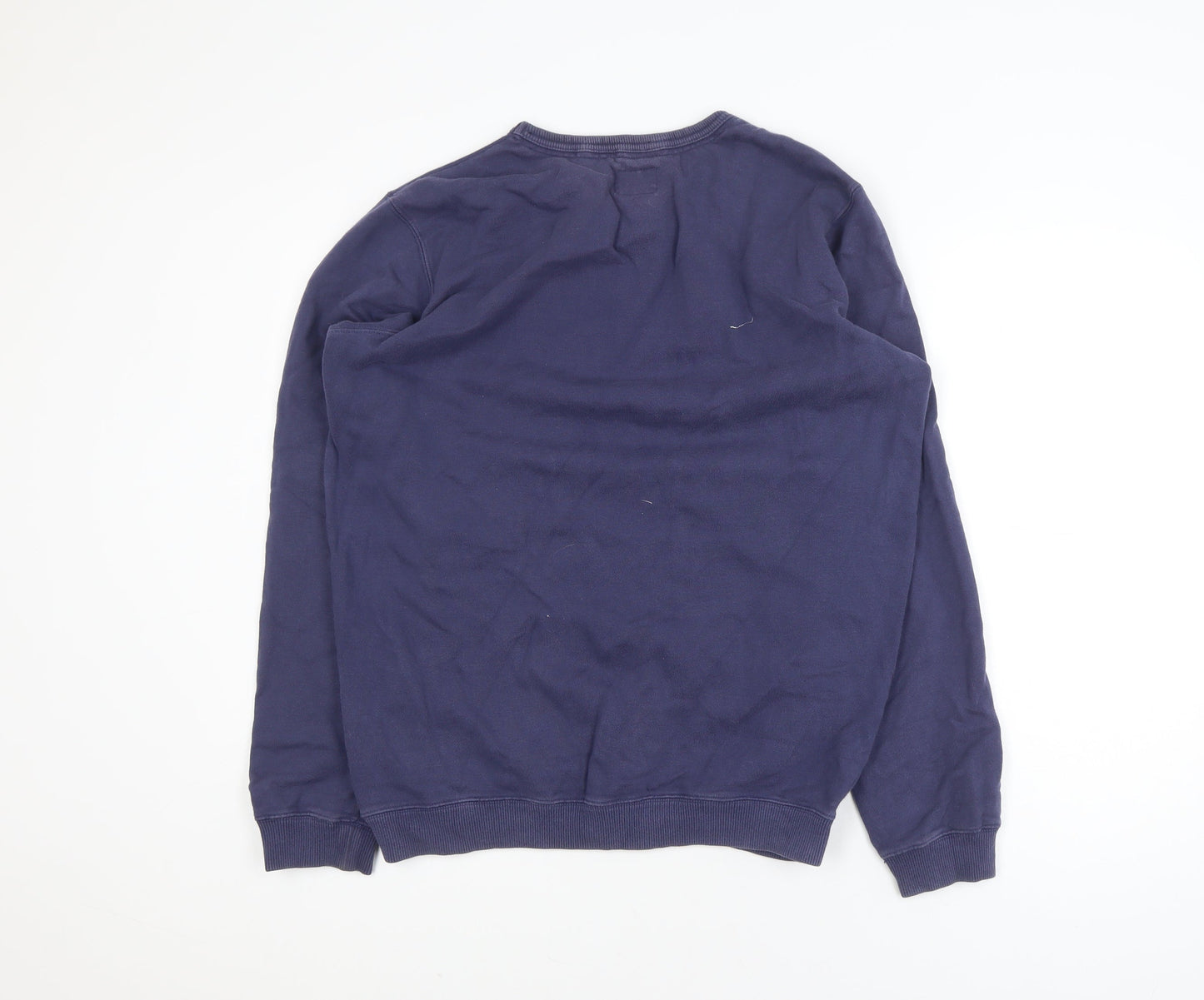 Joules Men's Blue Cotton Crew Neck Jumper Medium