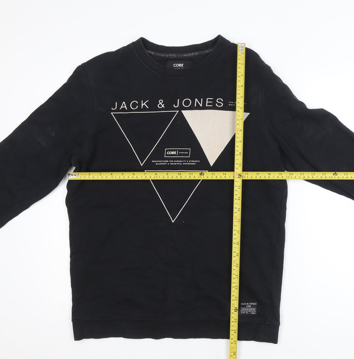 Jack & Jones Men's Black M Pullover Graphic Sweatshirt