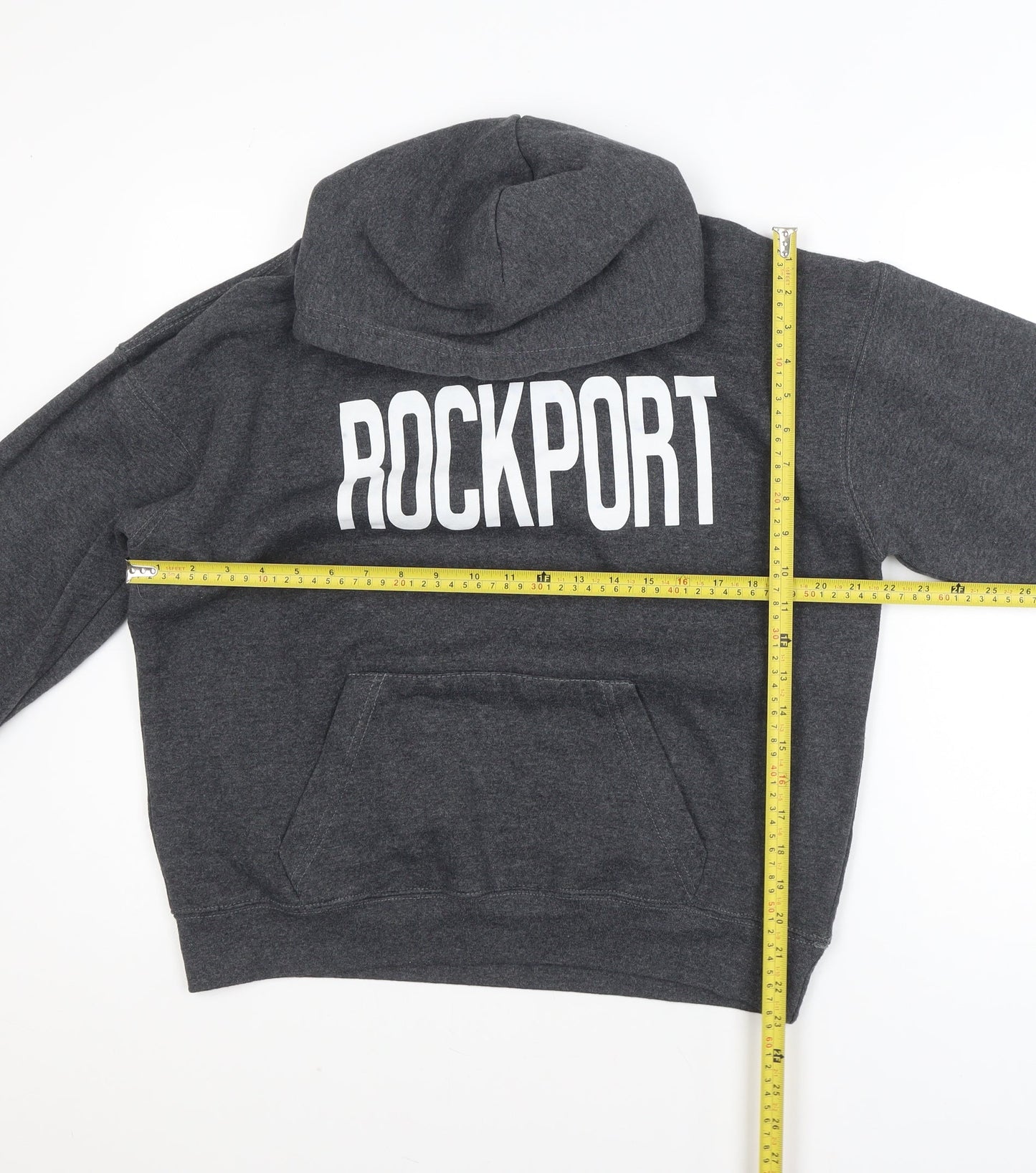 Bay State Gear Men's Grey Pullover Hoodie Small Rockport Logo Fleece
