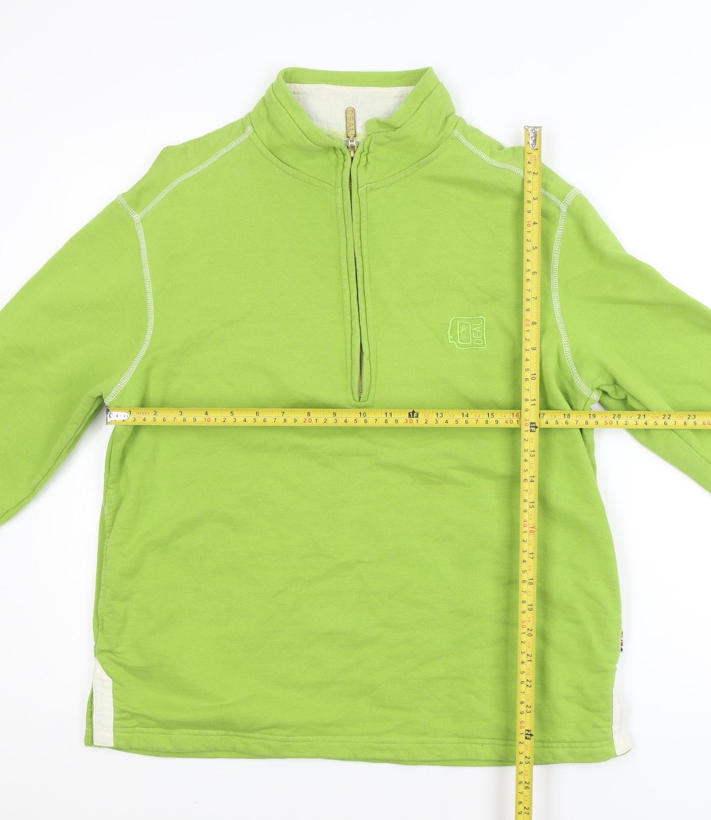 DEAL Men’s Green 1/2 Zip Cotton Activewear Jacket Size L