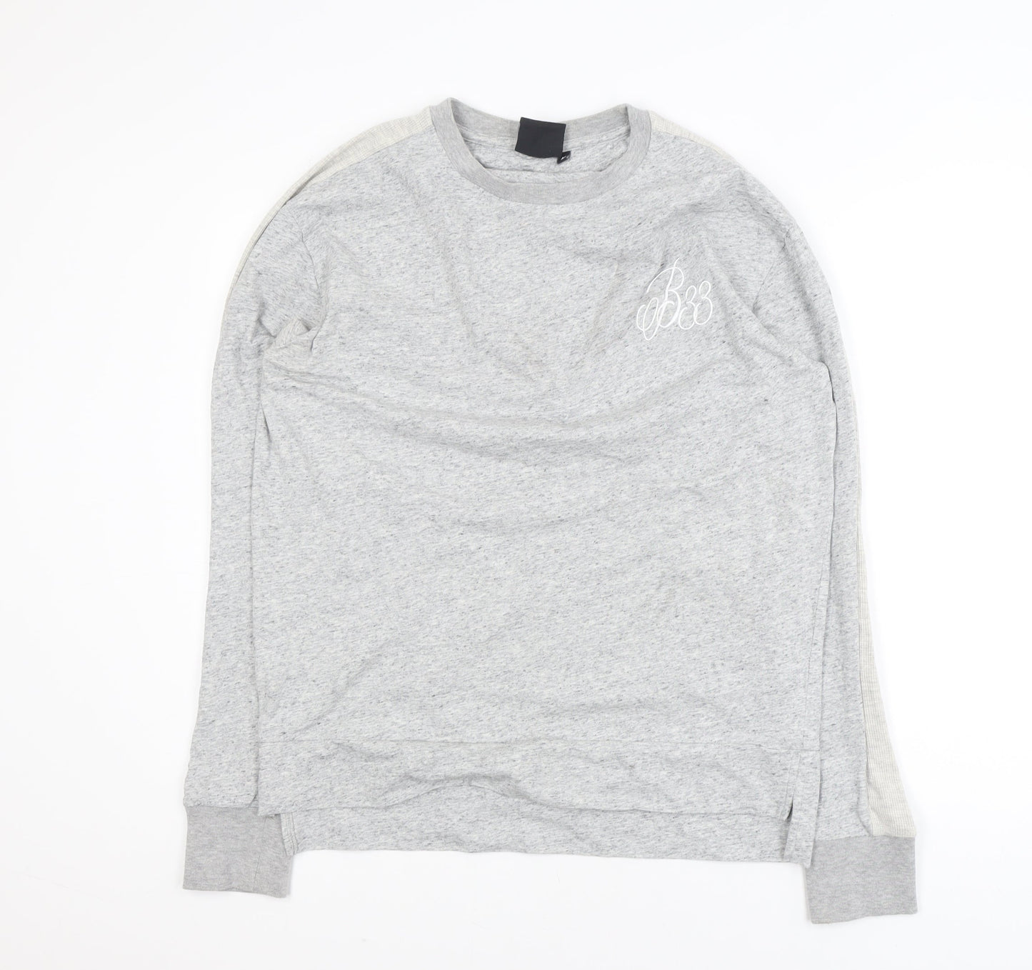 Bee Inspired Men's Grey Crew Neck Pullover Sweatshirt M