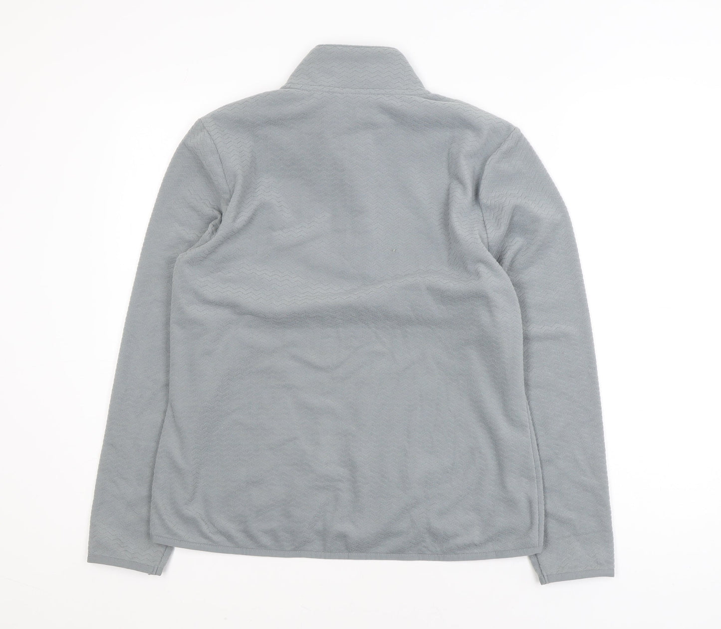 Crane Women Grey 1/4 Zip Fleece Jacket Size 12 Regular Fit