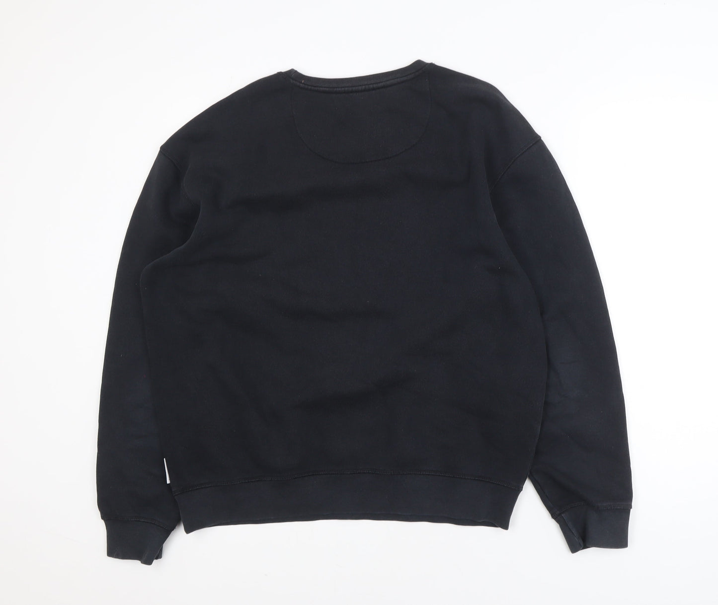 Bellfield Men's Black Medium Pullover Sweatshirt Regular Fit