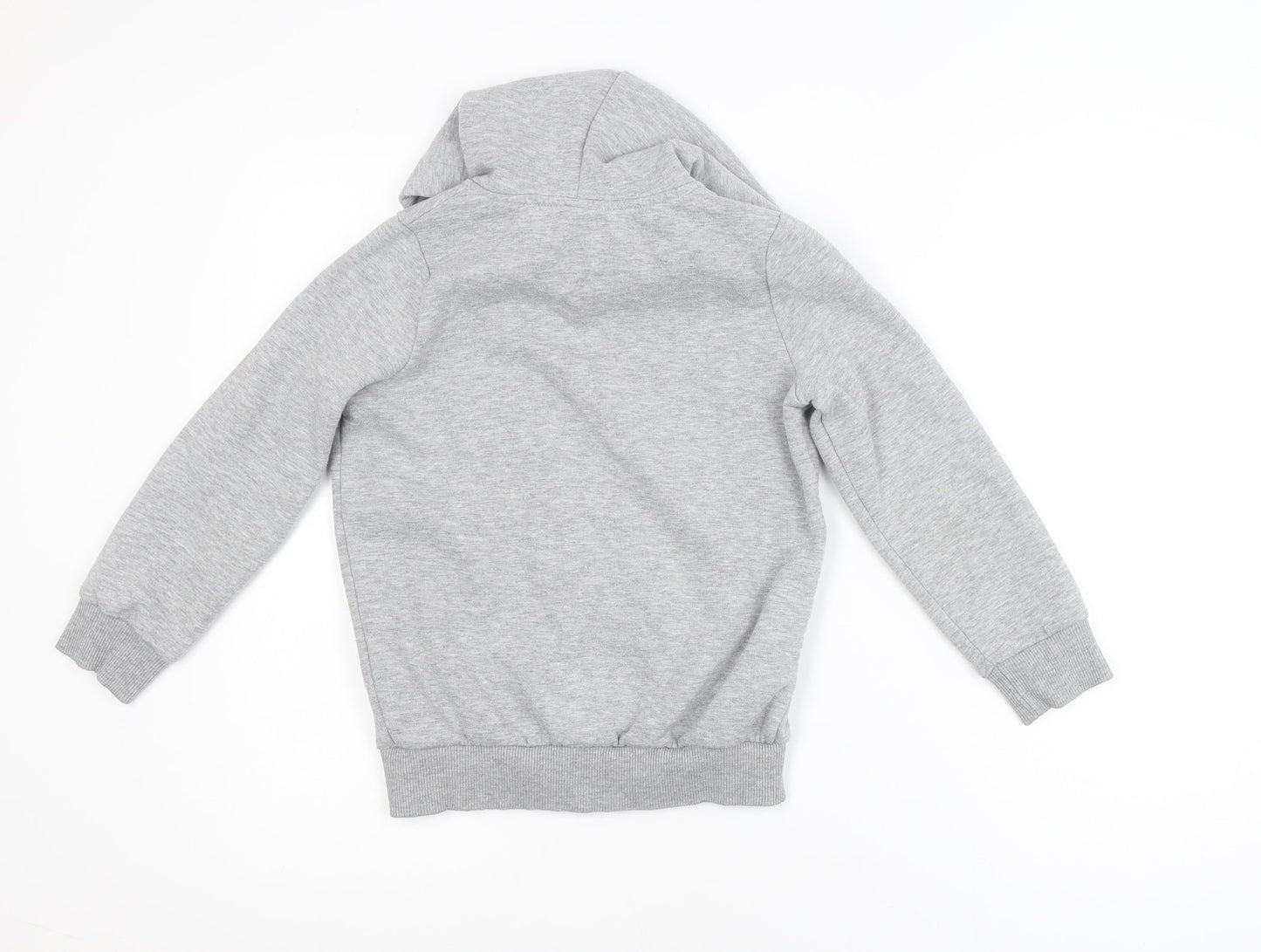 Hype Boys Grey Full Zip Hoodie Size 7 Years Cotton Blend Casual