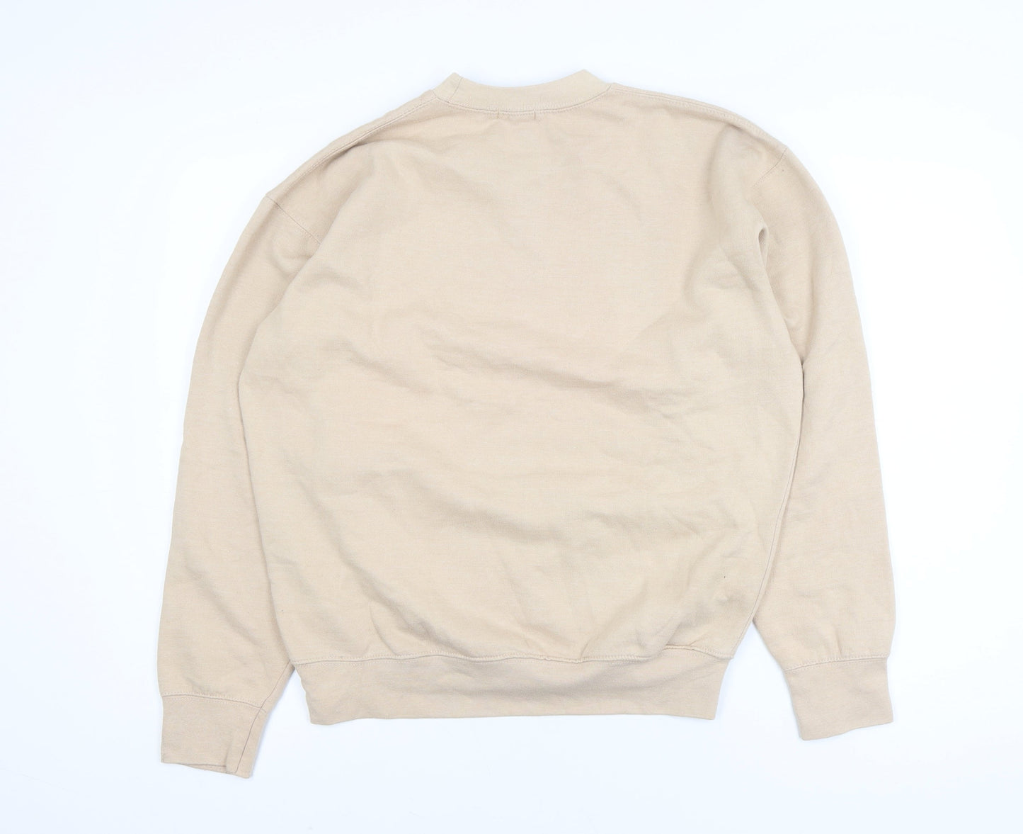 Nasty Gal Womens Beige Portland Graphic Pullover Sweatshirt M