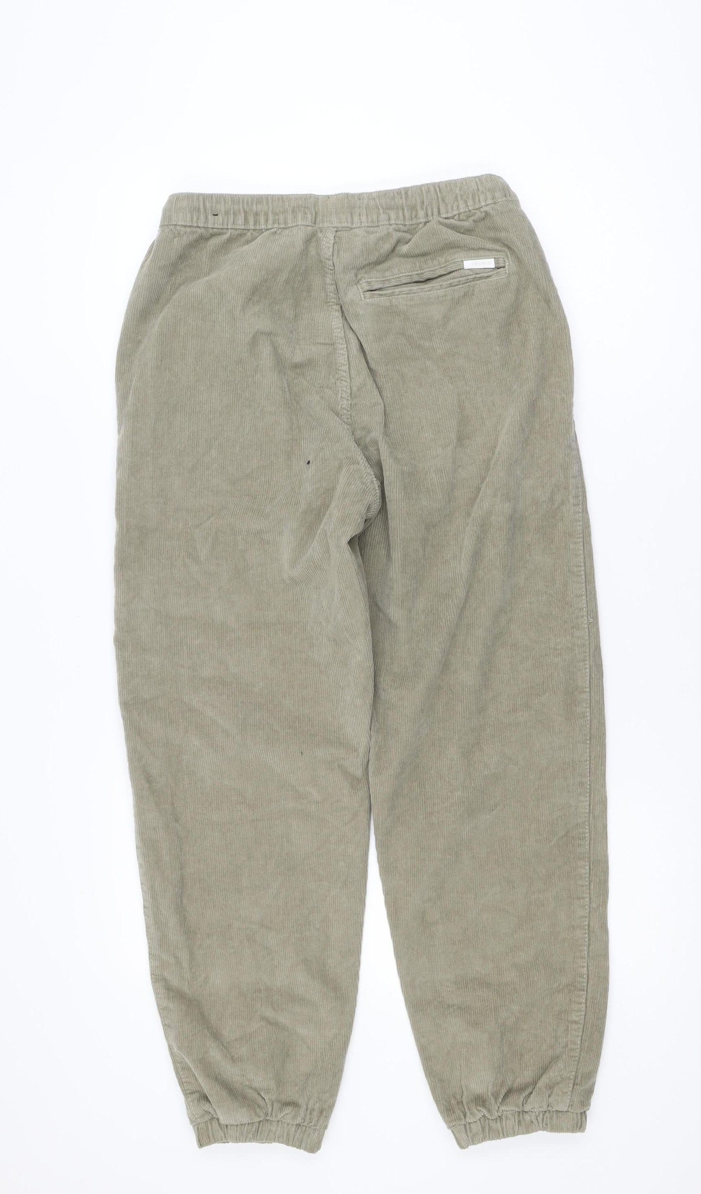 Pull & Bear Men's Beige Corduroy Jogger Trousers Size S