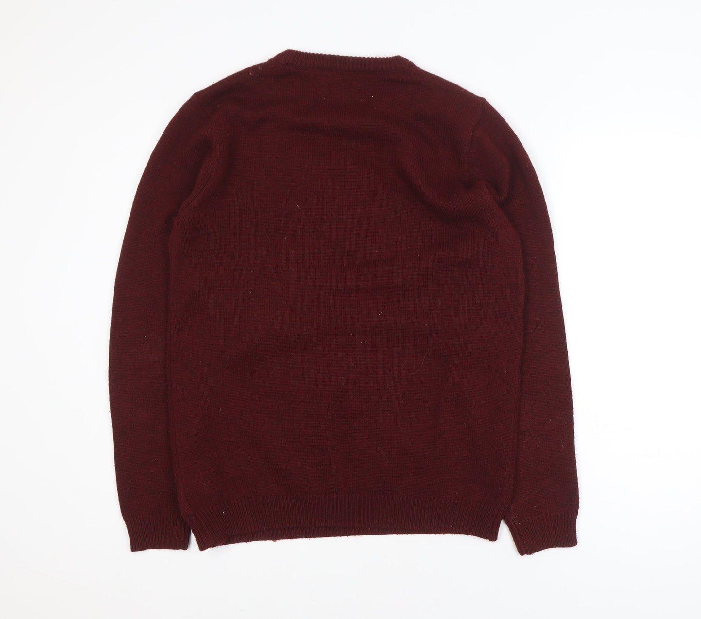 Next Women Burgundy Christmas Polar Bear Pullover Sweatshirt M