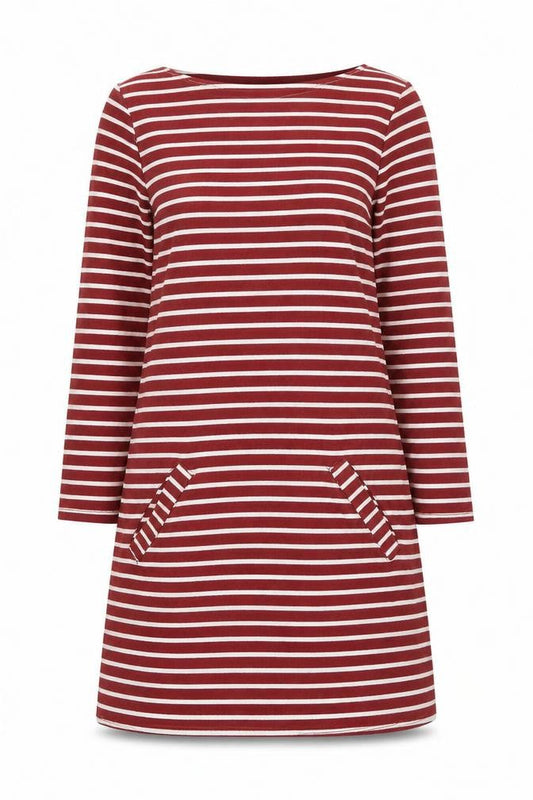 Hollister Womens Red White Striped Knee Length Shift Dress XS