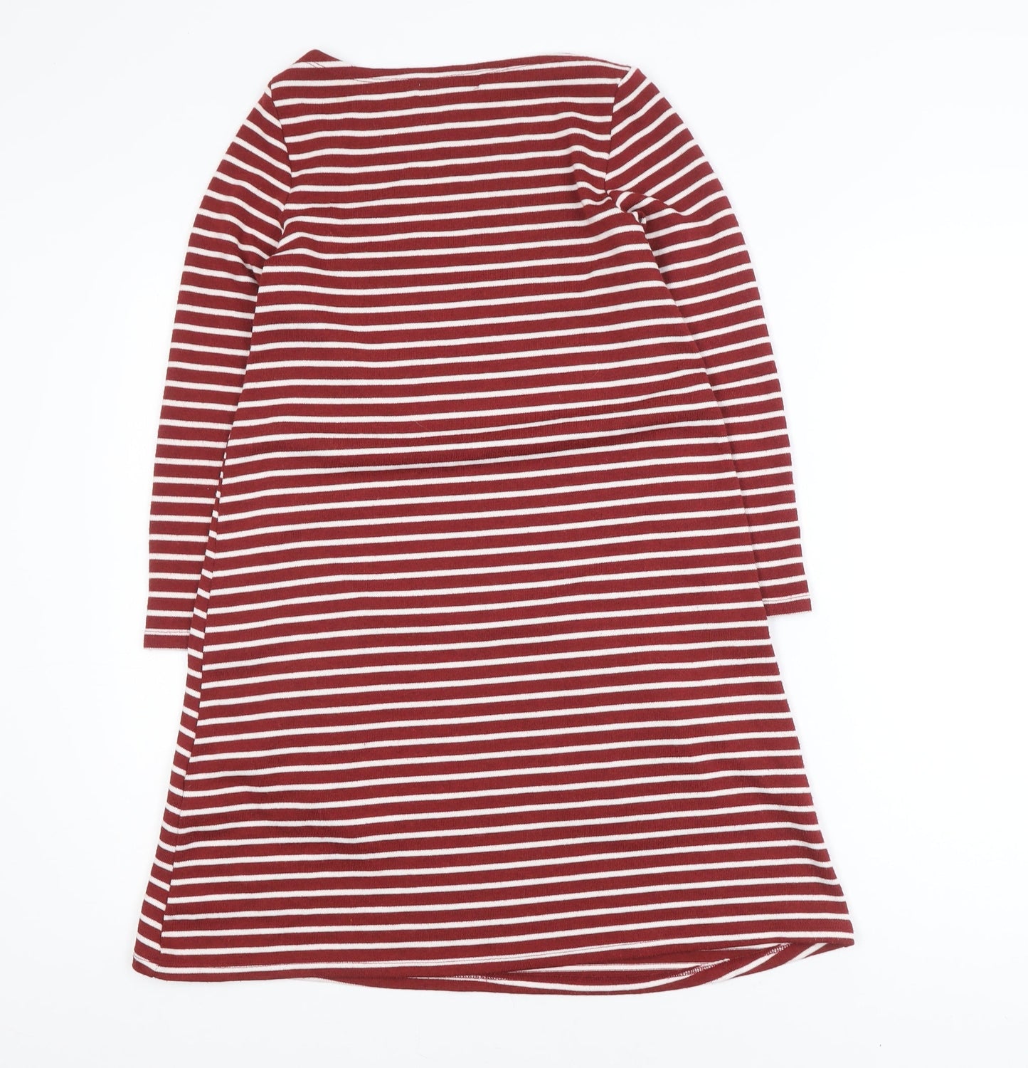 Hollister Womens Red White Striped Knee Length Shift Dress XS