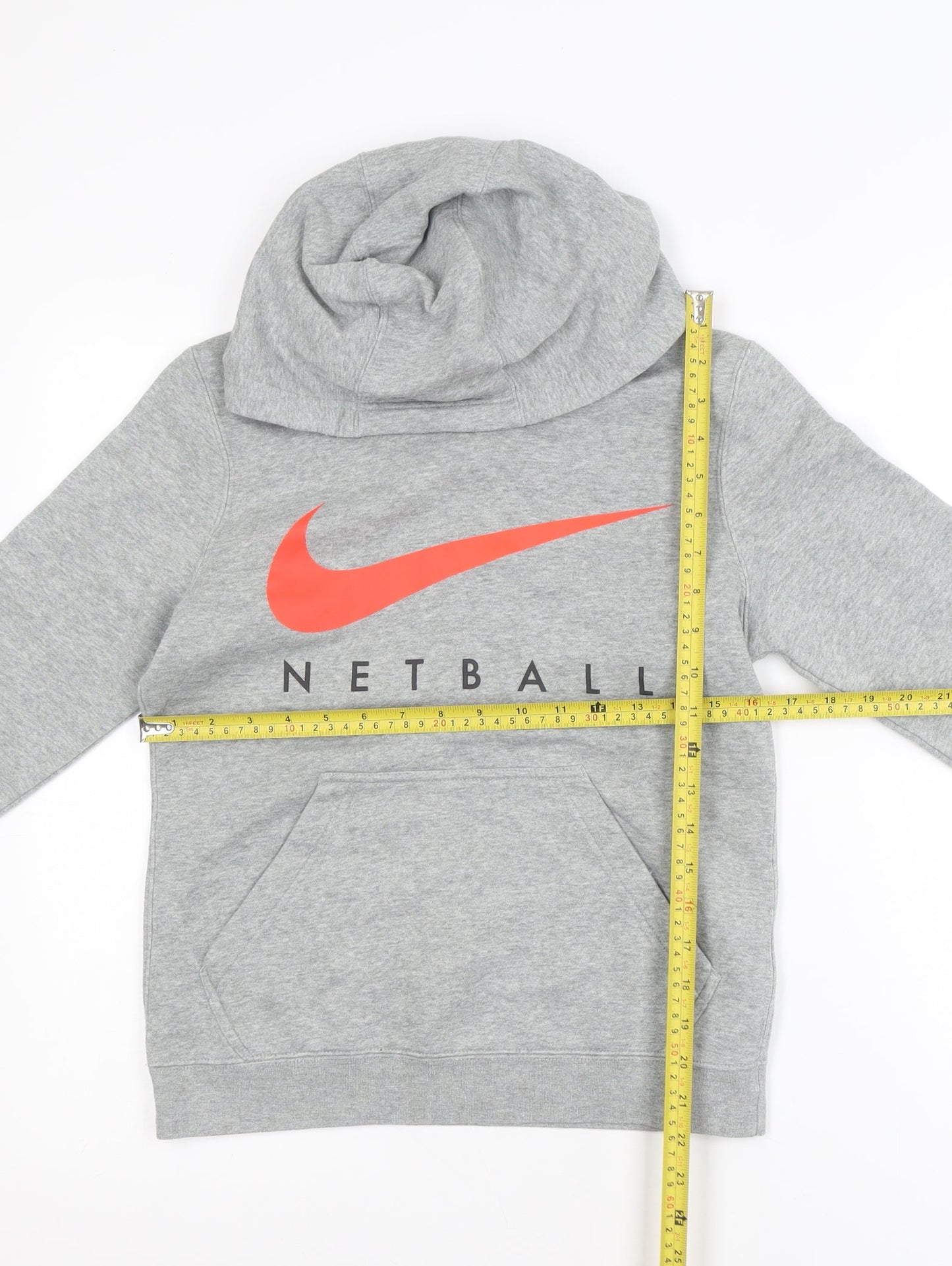Nike Unisex Grey S Pullover Hoodie Sports Netball Sweatshirt