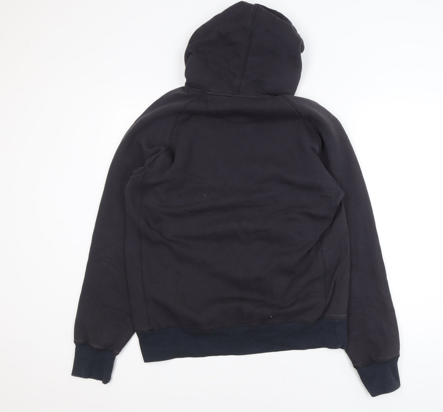 Reebok Mens Black Pullover Hoodie L Graphic Logo Sweatshirt