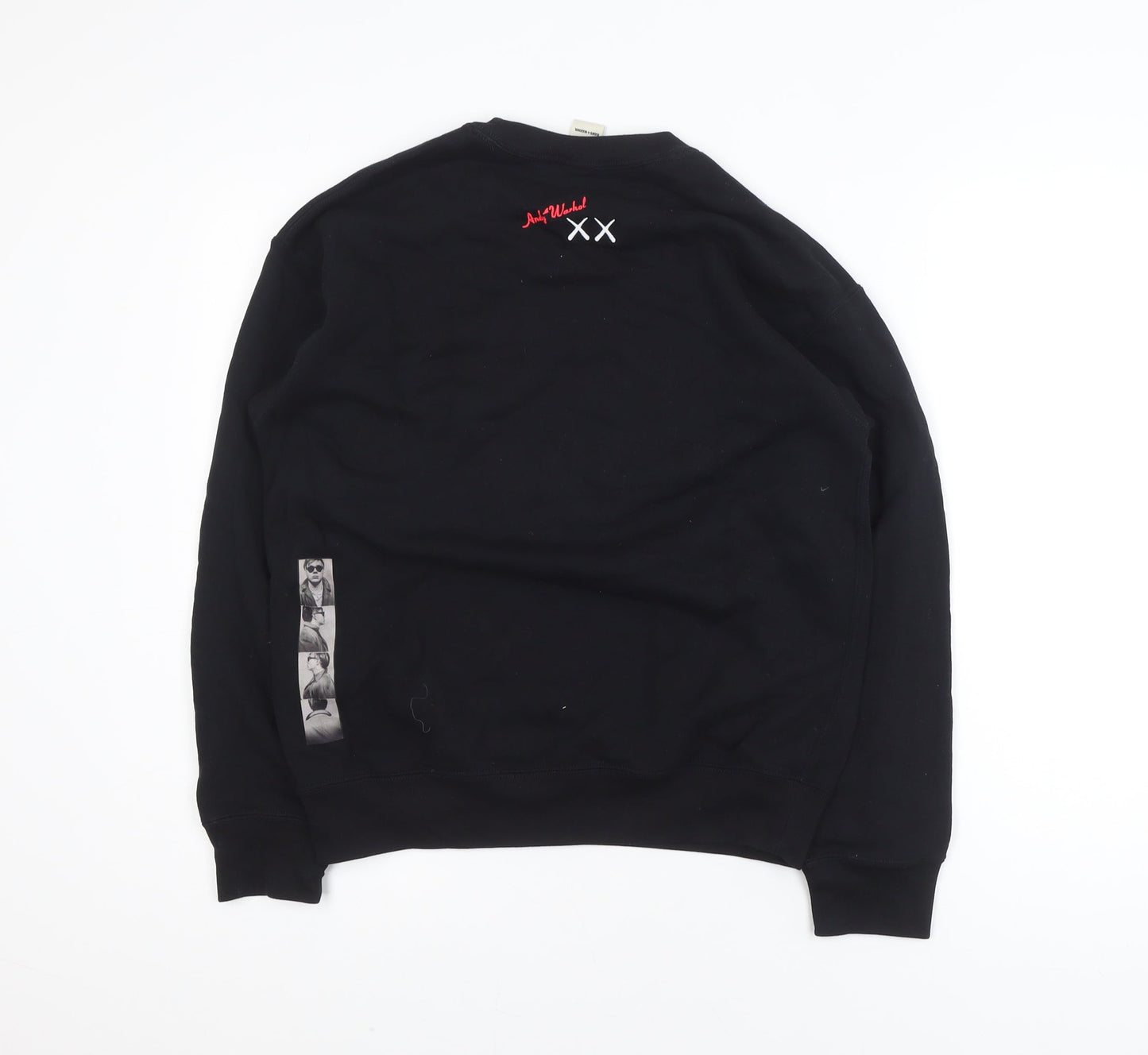 Uniqlo Men’s Black KAWS+Warhol Pullover Sweatshirt S Graphic Art