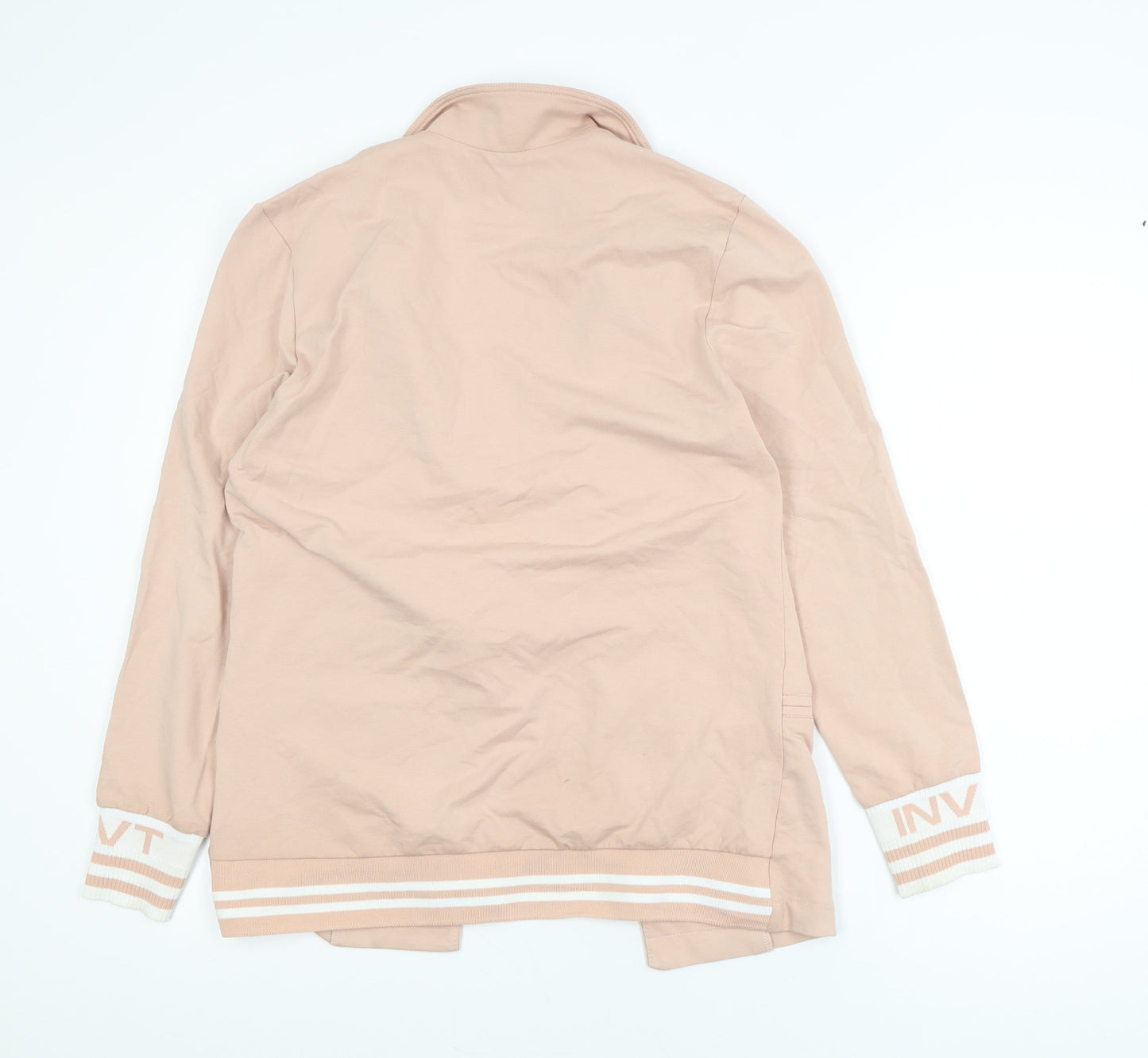 Megi Collection Women Beige Cotton Blend Blazer S-M Casual Long Sleeve