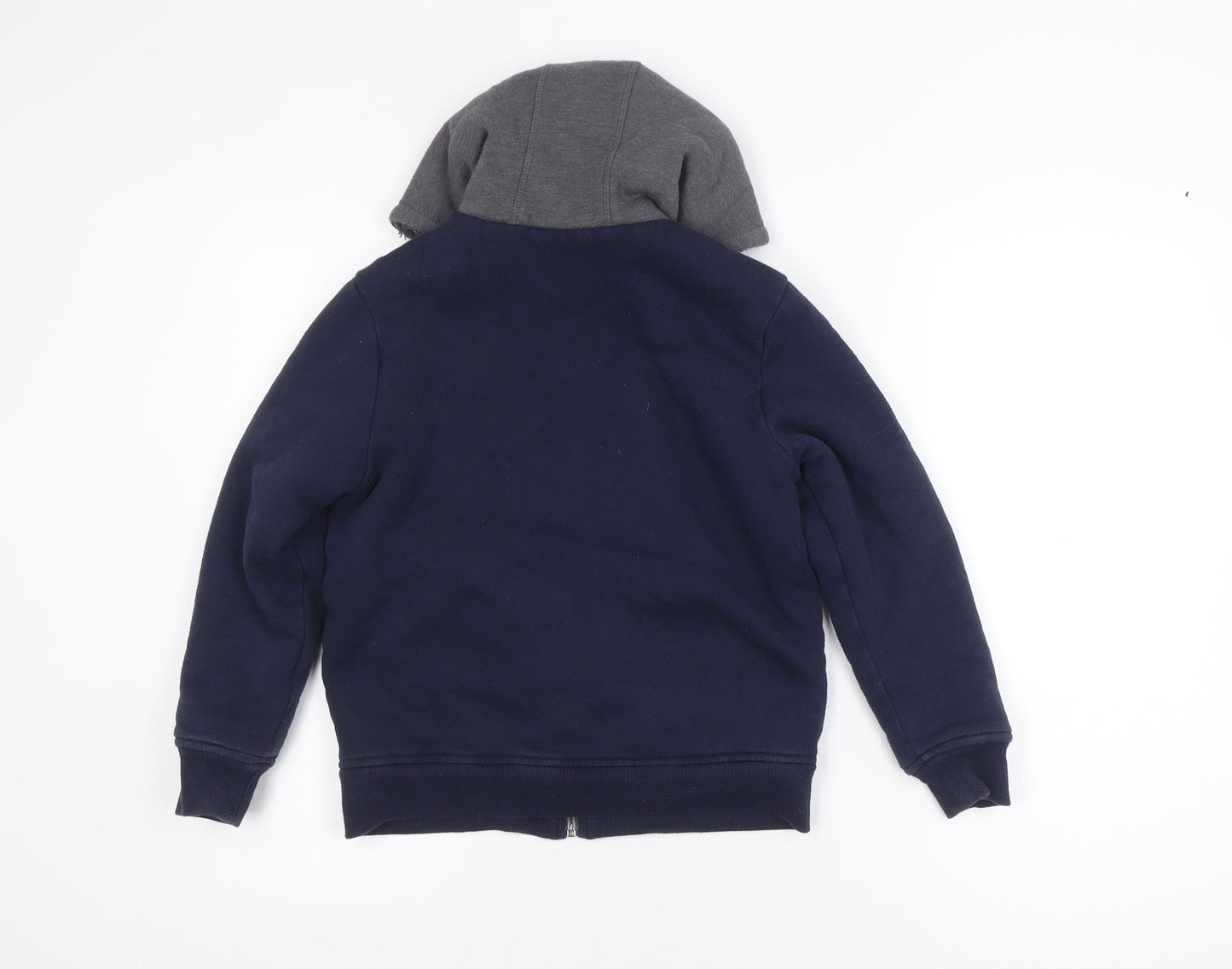 BC Clothing Boys Navy Full Zip Hoodie M (7-8 Years) Cotton Blend