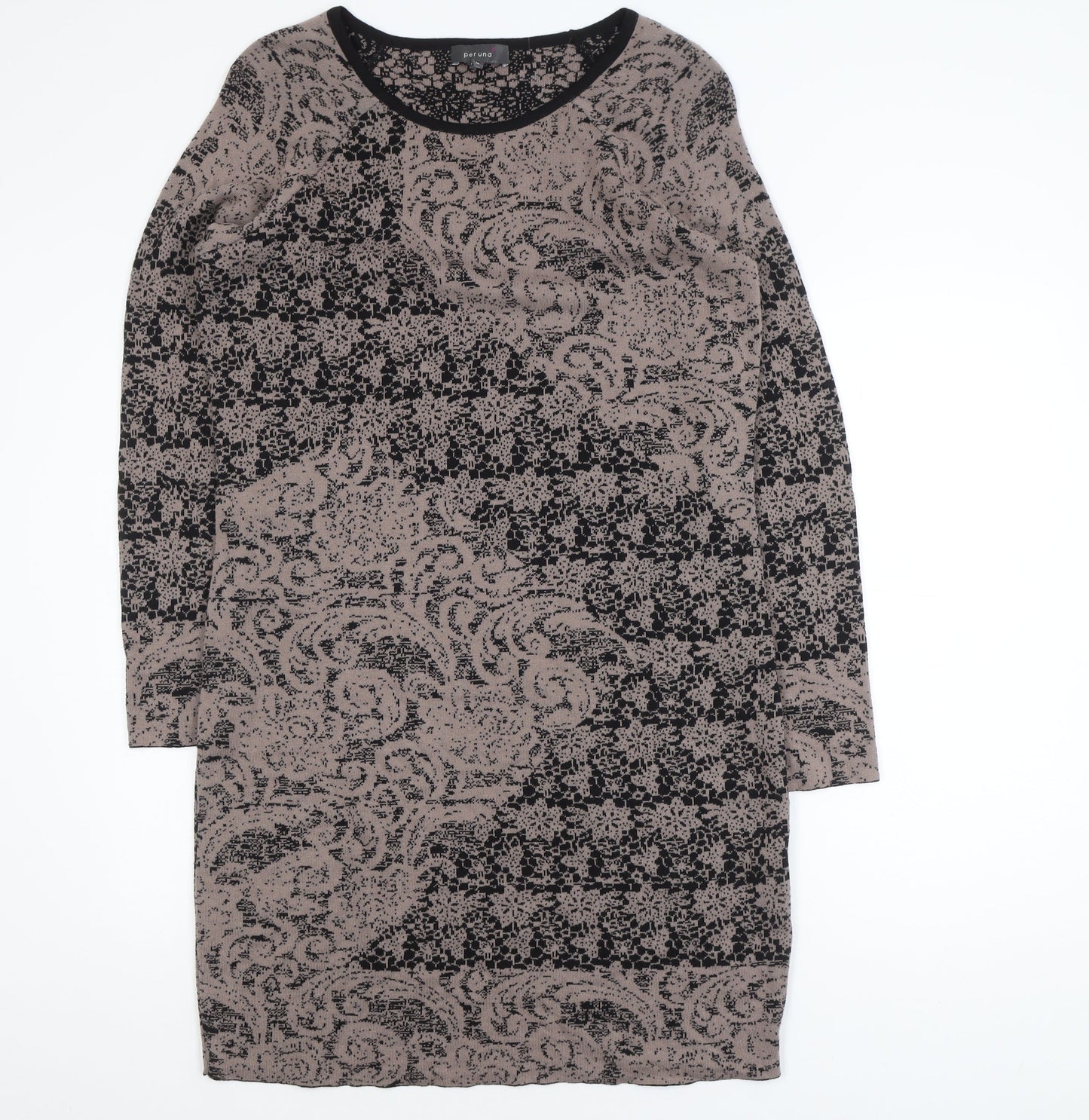 Marks and Spencer Per Una Women Brown Knit Shift Dress Size 16