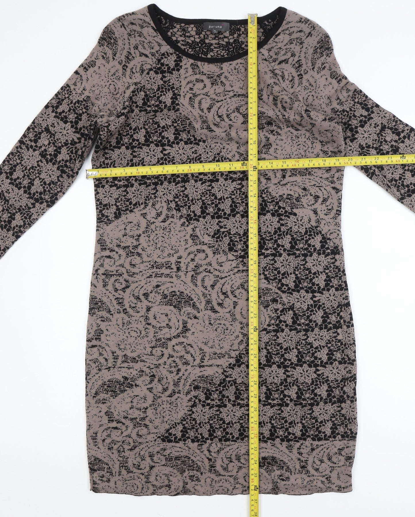 Marks and Spencer Per Una Women Brown Knit Shift Dress Size 16