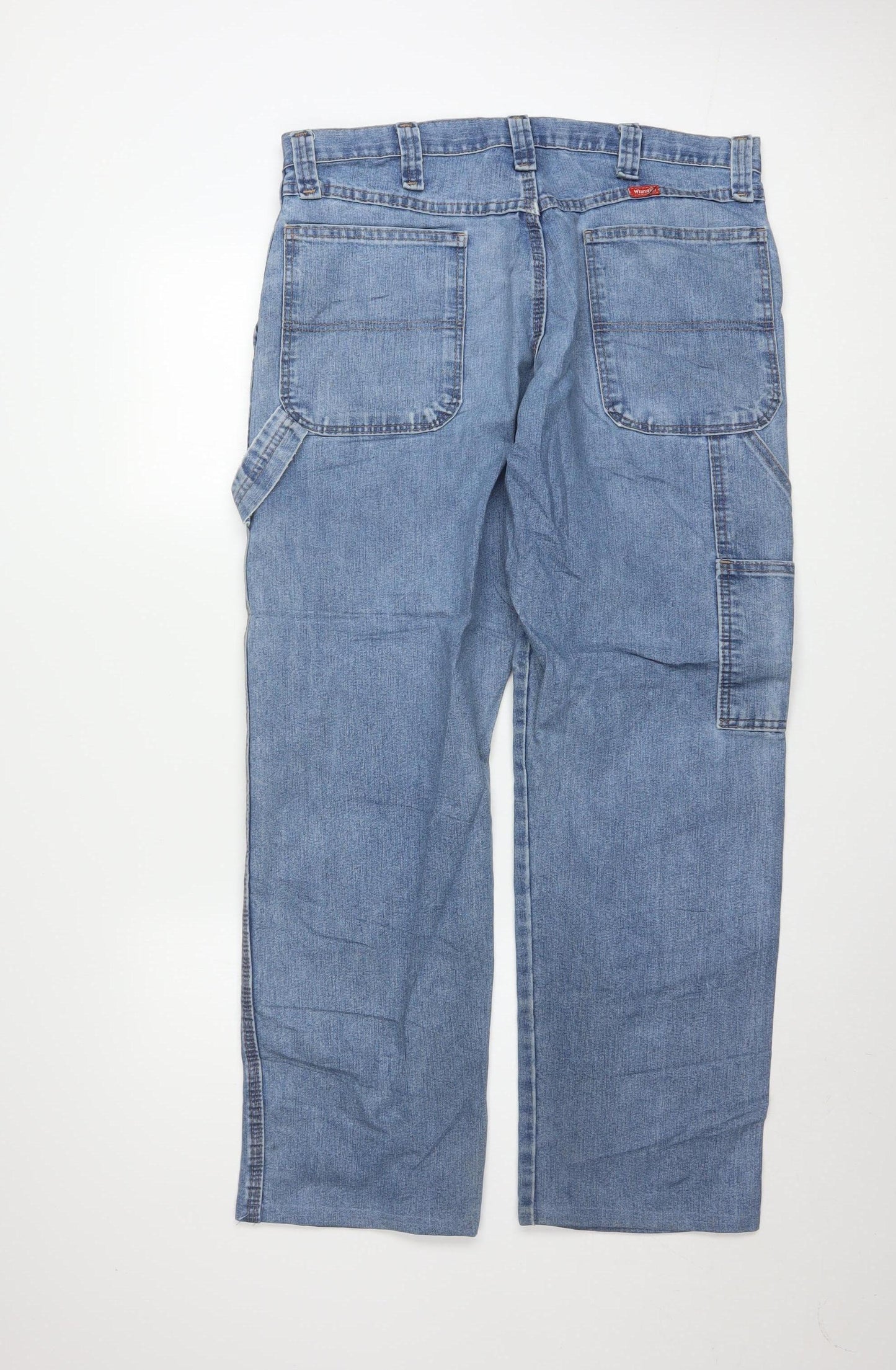 Wrangler Men's Blue Straight Fit Denim Jeans 34x32 Regular