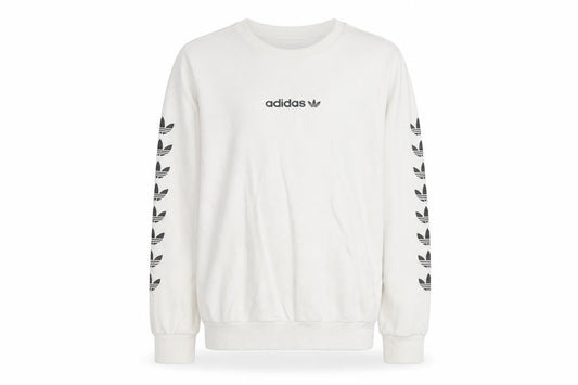 Adidas Boys Beige Crew Neck Pullover Sweatshirt L 13-14 Years