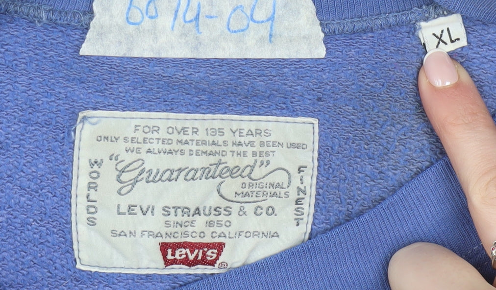 Levi’s Men’s Blue XL Retro Graphic Logo Pullover Sweatshirt