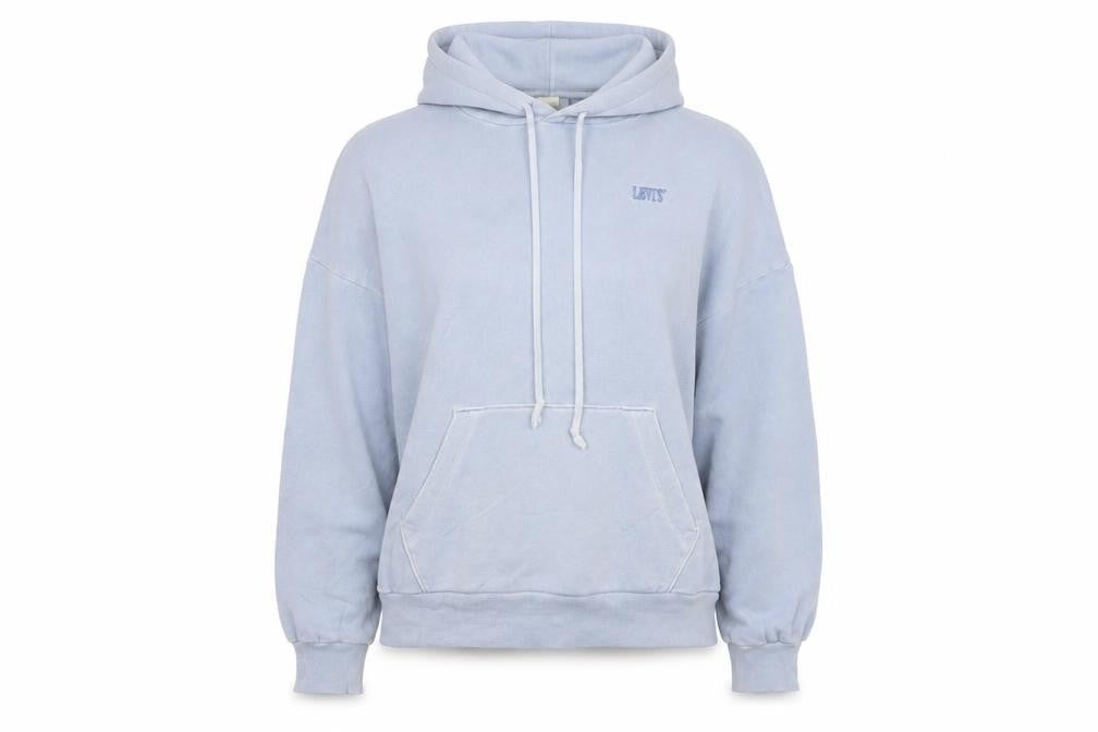 Levi's Women Blue XS Cotton Hooded Pullover Sweatshirt