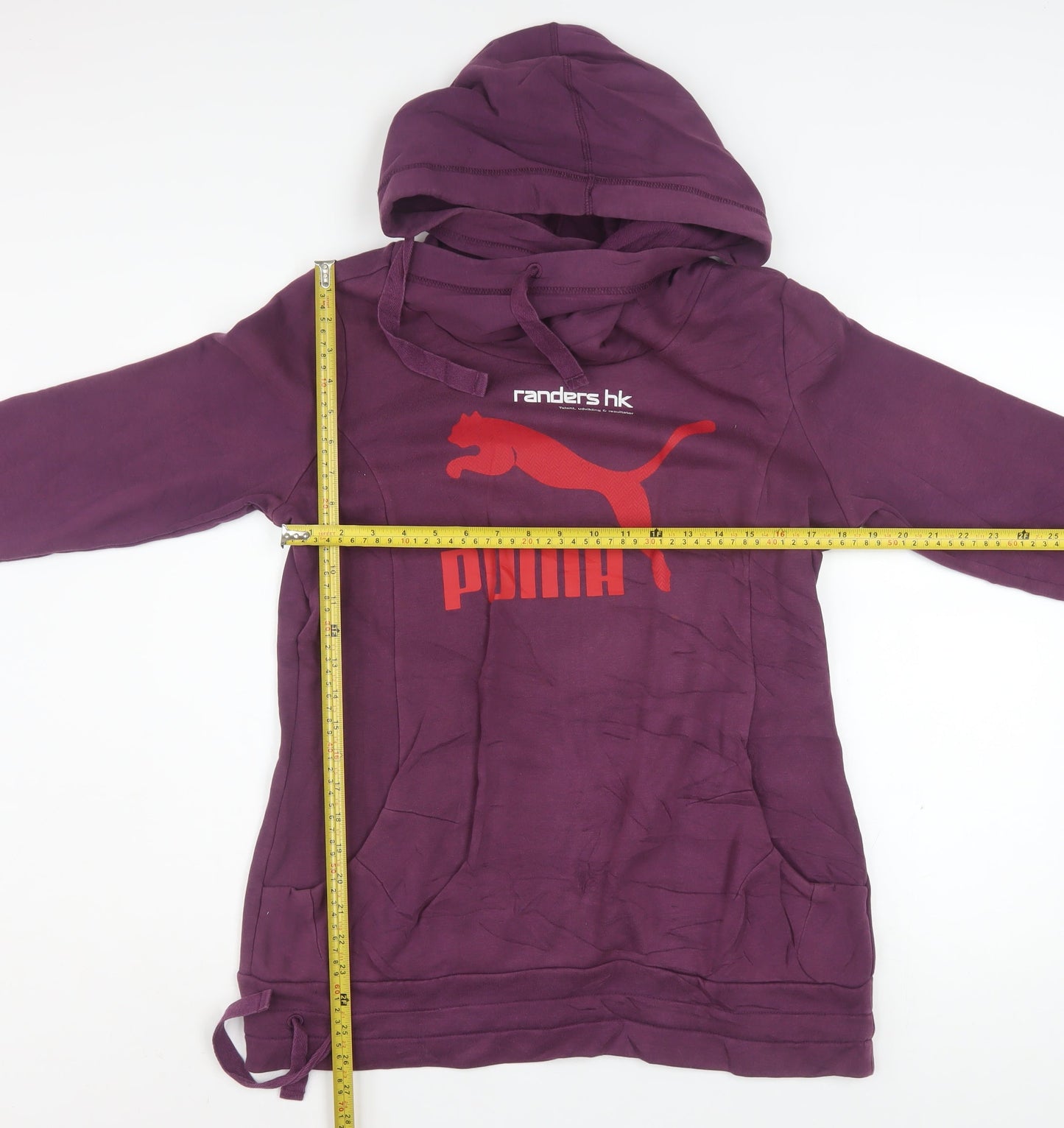 Puma Womens Purple Hoodie Size 14 Hooded Pullover Sweatshirt