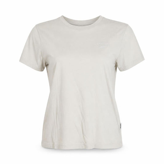 Reebok Women Ivory Cotton Short Sleeve T-Shirt S