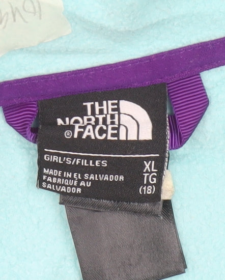 The North Face Girls Blue Fleece Full Zip Jacket Size 18 XL