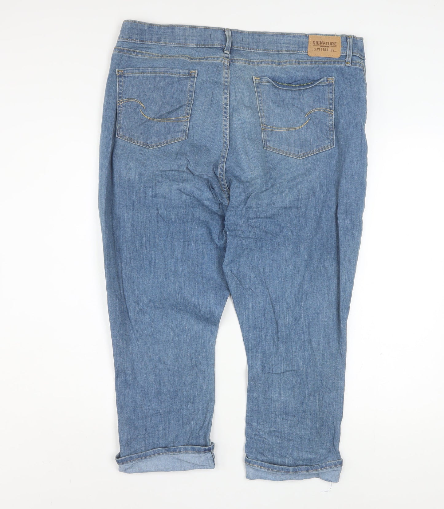 Levi Strauss Men’s Blue Straight Denim Jeans Size 34 Regular Fit