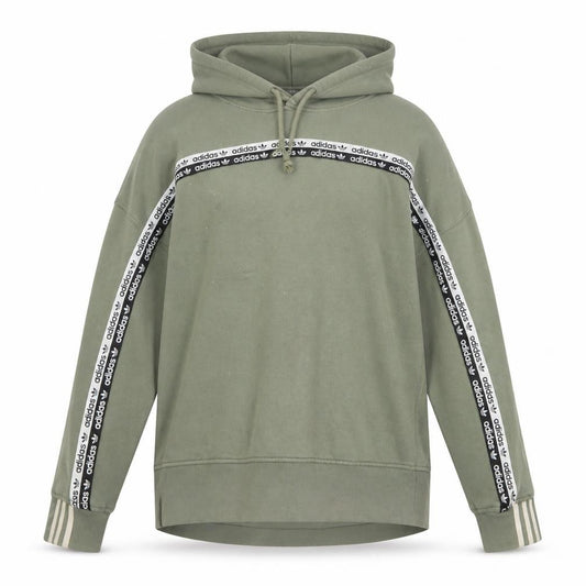 Adidas Womens Green Pullover Hoodie Size 10 Cotton Blend Casual