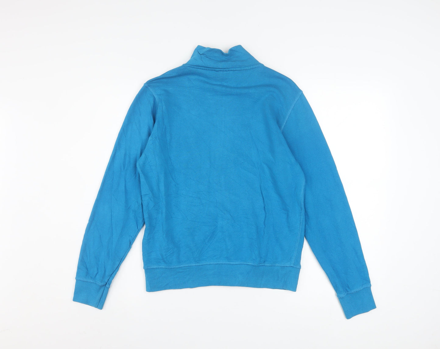 Napapijri Boys Blue Track Jacket Size 12 Years Full Zip Logo Activewear