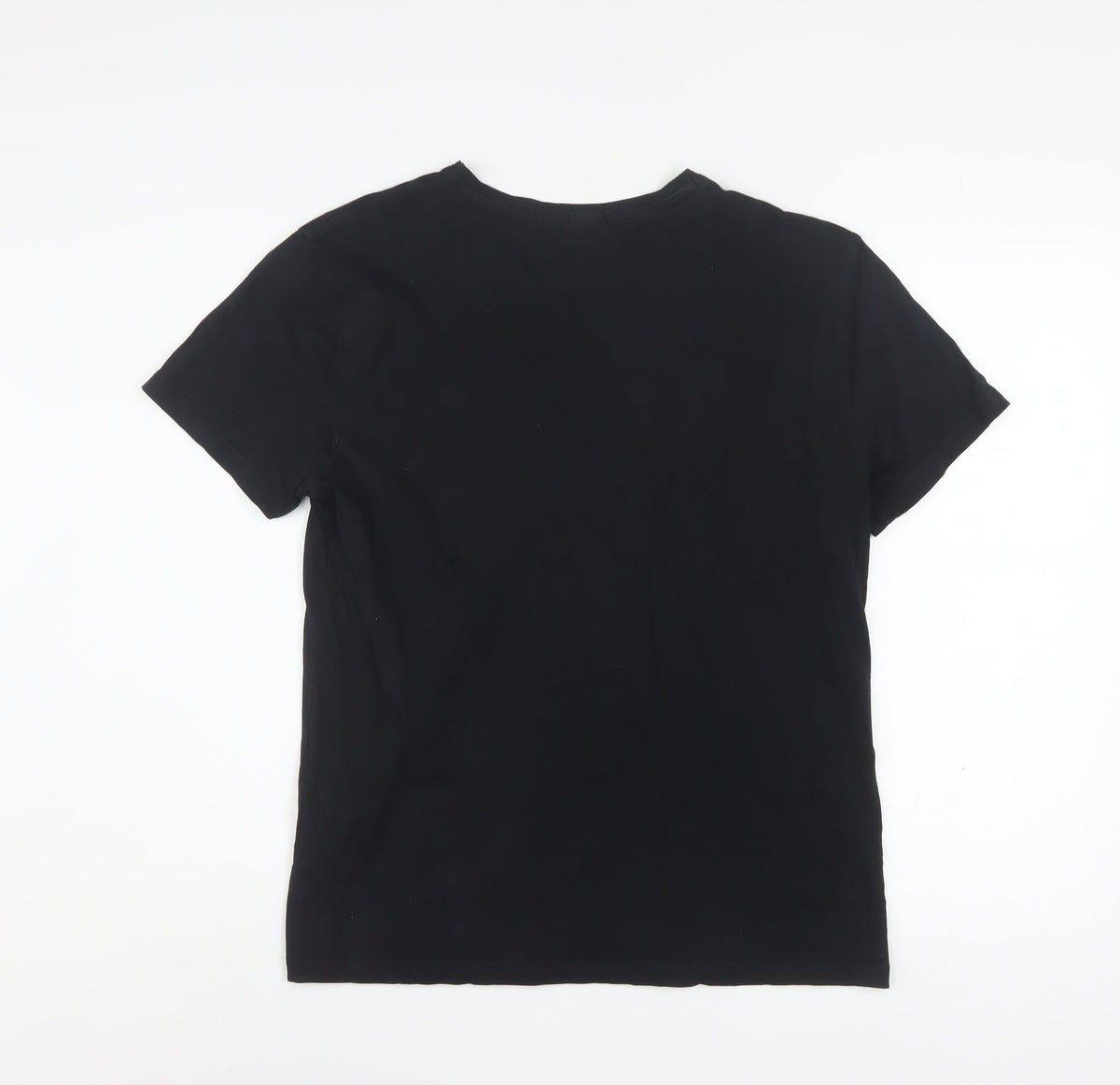 Hugo Boss Men Black Slim Fit V-Neck Cotton T-Shirt Size L