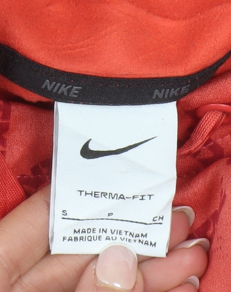 Nike Men's Red Therma-Fit Pullover Hoodie Small Athletic Fleece