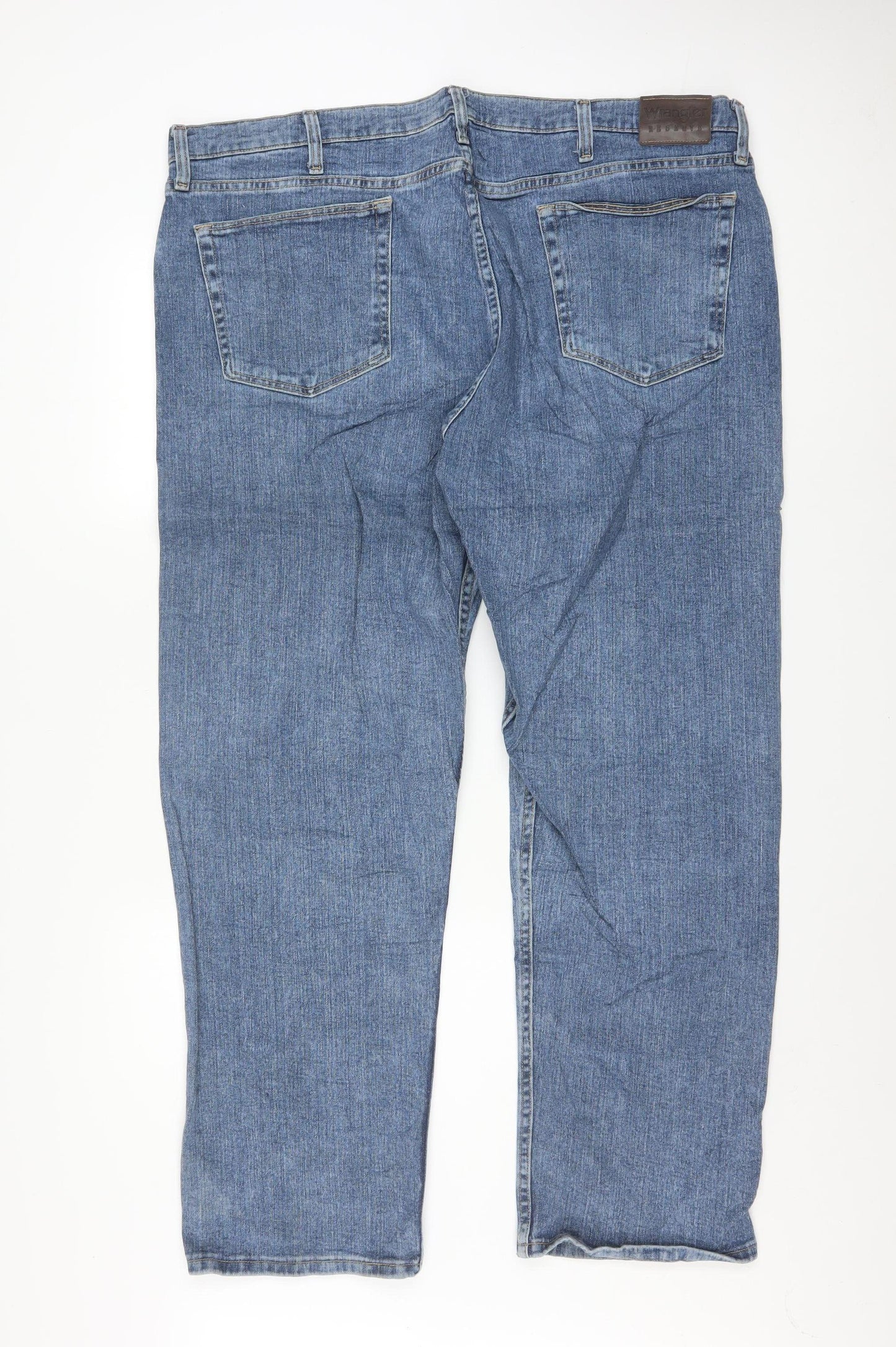 Wrangler Men's Blue Straight Fit Denim Jeans 42x30 Big & Tall