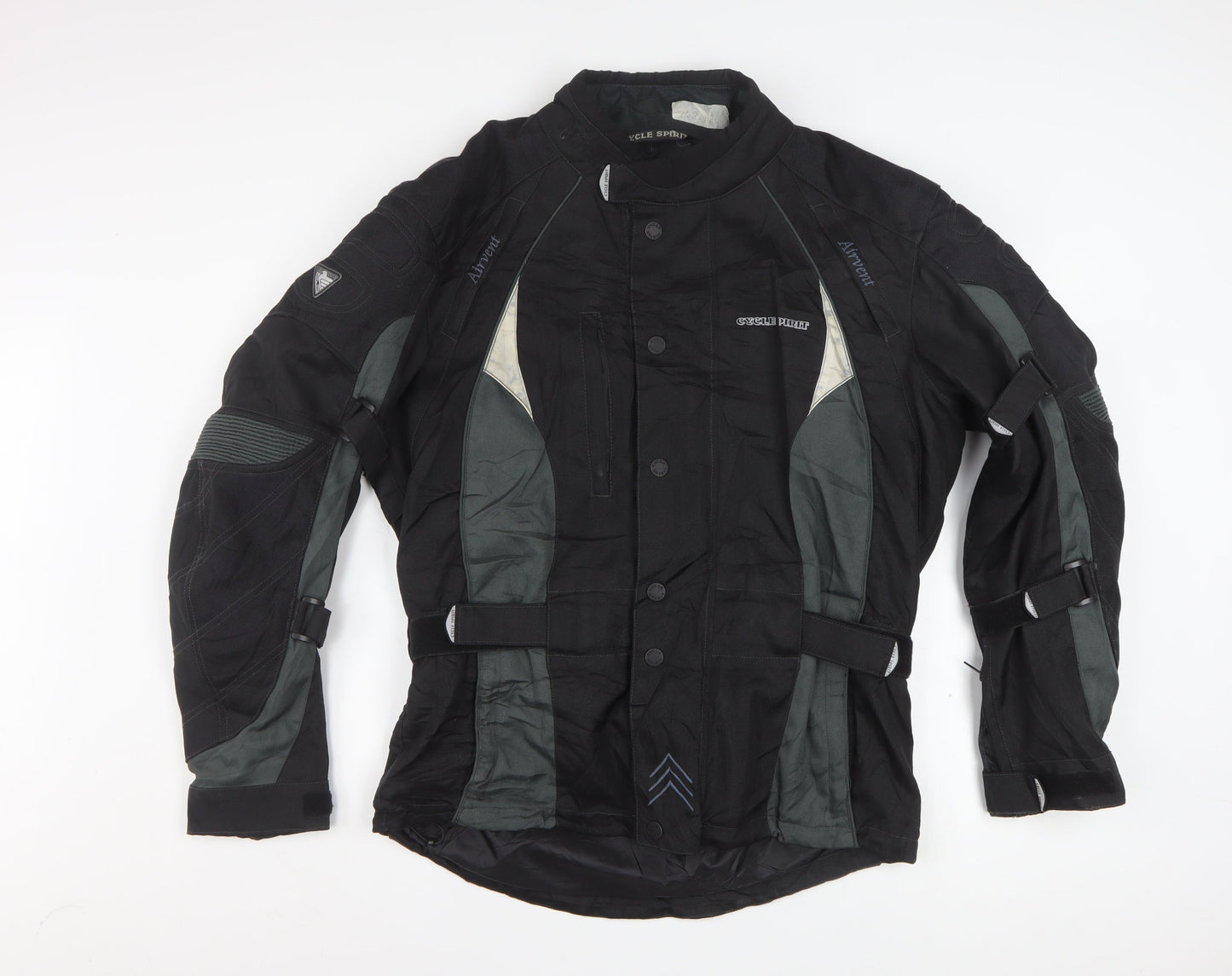 Cycle Spirit Men's Black L Motorcycle Jacket Waterproof Lined